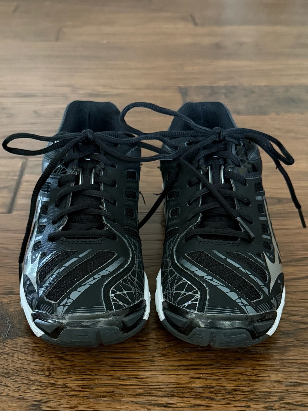 Mizuno Wave Voltage Volleyball Court Shoes Women's 8.5 Black Silver Lightweight - Picture 3 of 9